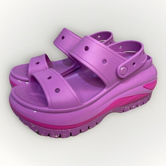 Crocs Classic Mega Crush Sandal Juice High Womens Size 8 Bubble Gum NWT Platform - Picture 1 of 9